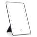 DRW Verstelbare badkamerspiegel met variabele LED-verlichting, acryl, zwart, 26,9 x 4,8 x 23,3 cm
