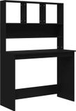 vidaXL Bureau met schappen, 102 x 45 x 148 cm, bewerkt hout, zwart