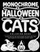 Monochrome Halloween Cats Coloring Book