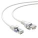 Elfcam® - 7m Slim Cat 6 Ethernetkabel, LAN WAN Netwerkkabel Cat6 32AWG, Ultra Slim Wit