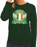 Bellatio Decorations Groen Ireland drinking team sweater groen dames - Ierland kleding XL