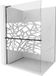 Mexen Kioto+ L douchewand met plank Walk-in 120 x 200 cm, wit patroon, zwart