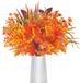 Ibenzoa® Set de fleurs artificielles d'automne raffinées pour une décoration intérieure et extérieure enchanteresse avec eucalyptus et érable
