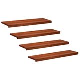 vidaXL Trapmatten 4 st Bruin 100 x 30 x 2 cm Massief beukenhout