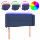 vidaXL Hoofdbord LED 93x16x78/88 cm Stof Blauw
