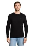 Tom Tailor Pullover met ronde hals voor heren, Noir (Black 29999), M