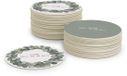 Marque non spécifiée Sous-verres en carton - Décoration eucalyptus - Rond Ø 10 cm - 50 pièces