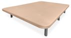 Somier 135x190 cm, renforcé, avec 6 pieds métalliques, beige