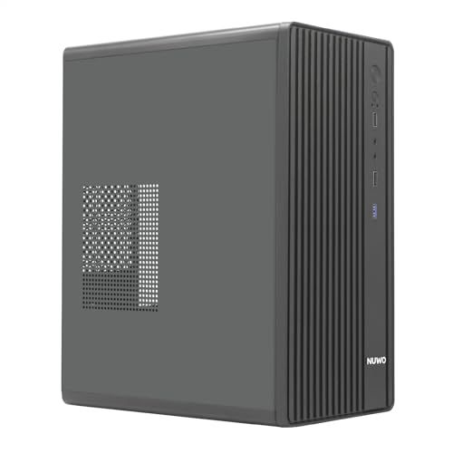 Nuwo Opal ZK450 Compacte PC-Behuizing MicroATX, Voeding 500 W, Desktop-PC Behuizing voor Office Mini Tower mATX, USB 3.0, Zwart