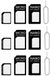 Merkloos Nano simkaartadapter set - 4-in-1 - Simkaart uitwerppin - 3 sets - Voor smartphone