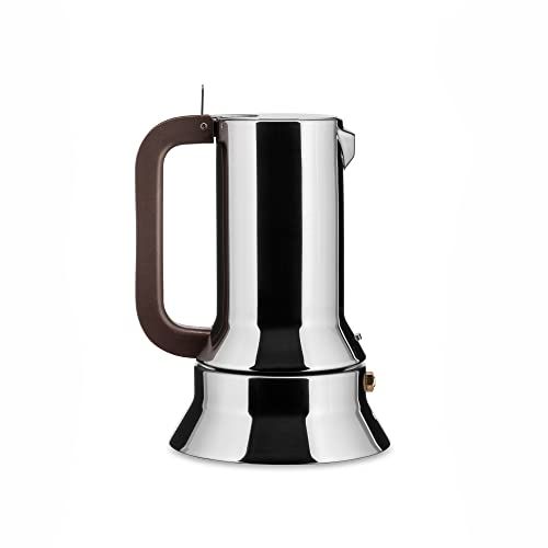 Alessi Espressomachine 3. Kopjes voor inductie roestvrij staal, zilver, 7 x 11,5 x 14 cm, 9090/3