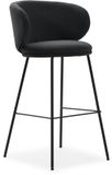 No Name Havel - Set van 2 barkrukken van stof en metaal, H65cm