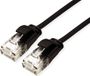 Roline UTP Data Center Patchkabel Cat.6A (Class EA), LSOH, extra dun, zwart, 0,15 m