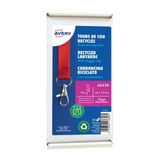 Avery 4842R Badgehouder Metaal, Polyethyleentereftalaat (PET) Rood 15 mm x 440 mm 10 stuk(s)