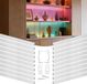 Vevor Led-Profiel, 20 Stuks, 1 M, Geanodiseerde Aluminium Profielen met Melkwitte Afdekking, Eindkappen en Montageclips, Kanalen, Diffuser voor Led-Strips, Ideaal voor Onderkastwerkbladen, V-Vormig