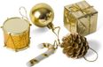 Ger Import Petites décorations de Noël - 40 pièces - or - 5 cm - plastique - ornement de Noël