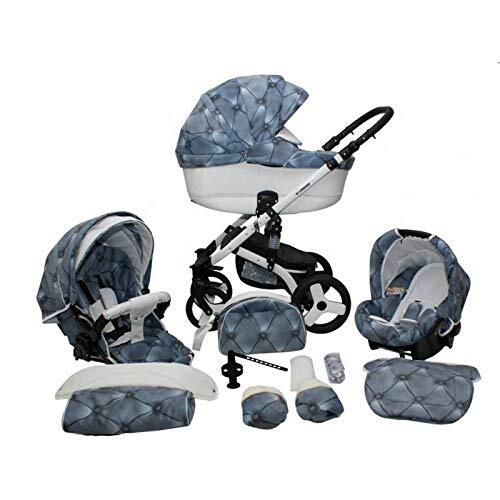 Lux4Kids Kinderwagen Kinderwagen Kinderwagen Isofix Autostoel DIN EN 1888 Cruiser S by Chesterfield 05 3in1 met Babyzitje