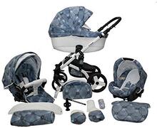 Lux4Kids Kinderwagen Kinderwagen Kinderwagen Isofix Autostoel DIN EN 1888 Cruiser S by Chesterfield 05 3in1 met Babyzitje