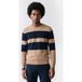 Scotch & Soda Tricot Souple Col Rond Rayures Coupe Droite Pull Travertin Taille : XXL