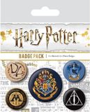 Pyramid Harry Potter - Pack 5 Badges - Gift Pack - Hogwarts
