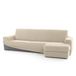FAVERTI Overtrek voor chaise longue, kort hoekdeel rechts (voorgezien), model Novele, super verstelbare chaise longue-overtrek in beige, kwaliteitsbescherming van jacquard-stof met katoengevoel