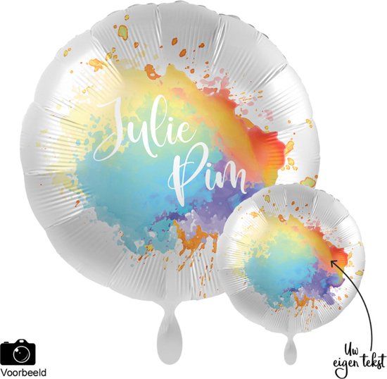 Folieballon - Splash Multicolor - Verjaardag - 1 stuk(s)