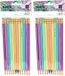 Hubert Kleurpotloden met gum set - multi kleuren - 24x stuks - tekenen voor kinderen/volwassenen