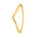 Lucardi Dames Zilveren goldplated ring V-vorm rhodiumplated