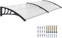 Outsunny Auvent de porte - Plastique - 195x75x23cm - Transparent