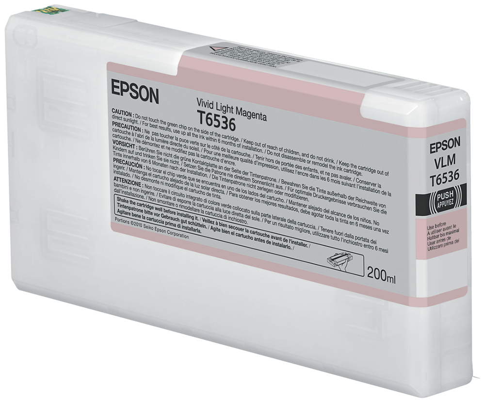 Epson T6536 Vivid Light Magenta Ink Cartridge (200ml) single pack / Helder licht magenta