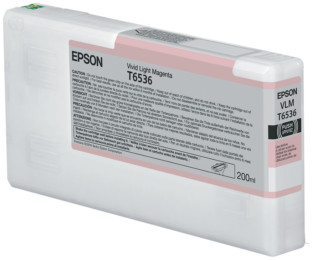 Epson T6536 Light Magenta Ink Cartridge - 200 ml - Original