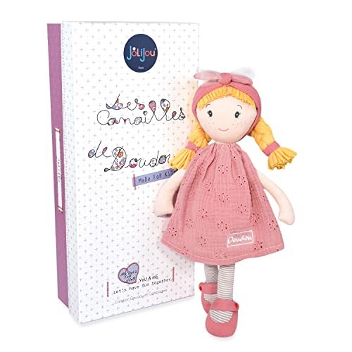 Jolijou Doudou et Compagnie – Les CANAILLES – poppen van doek – lolly – roze – JJ6019