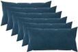 vidaXL Kussensloop 6 stuks HEERLEN Blauw 40 x 70 cm Fluweel