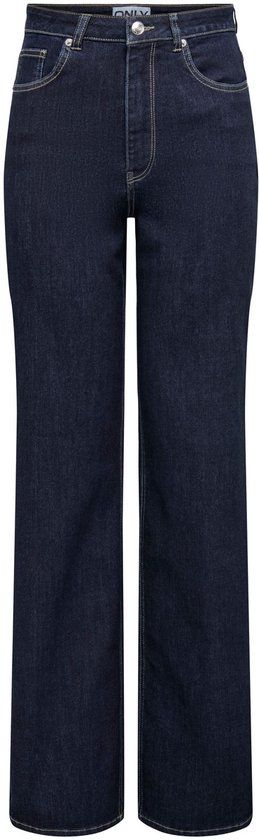 ONLY ONLJUICY-WAUW High Waist Wide Leg Fit Jeans - Dark Blue Denim - Women's L/30