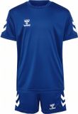 Hummel Hmllogo Set Kids 226152 Unisex Sportswear T-shirt Korte Mouw Ronde Hals Ademend Materiaal 100% Gerecycled Polyester True Blue Logo Unisex 152 EU