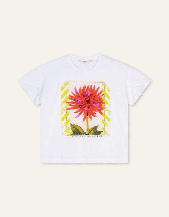 Oilily Tarun jersey s/s crew top - Wit - XL