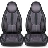 Bremer Sitzbezüge Dethleffs Premium Camper stoelhoezen voor Alpa A WDS1 in Zwart/Grijs (2 losse stoelen)