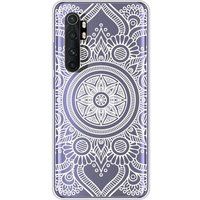 Xiaomi Mi Note 10 Lite mandala blanc bedrukt siliconen hoesje