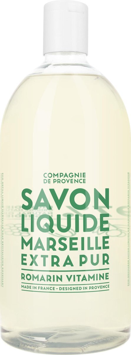 Compagnie de Provence Savon de Marseille vloeibare handzeep Extra Pur Romarin Vitamine 1 liter navulling