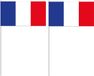 Merkloos / Sans marque Suthor Papierverarbeitung Gmbh & Co Kg Frankrijk zwaaivlaggetjes - 100x - 12 x 24 cm - papieren vlag - met stokje 40 cm