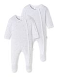 SCHIESSER - Pakje met voet - Baby - Onesies - 2 stuks - Maat 62 - Katoen - Assorti 1