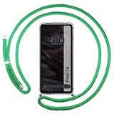 Tumundosmartphone Transparante beschermhoes om op te hangen voor Google Pixel 7a 5G met trekkoord, watergroen