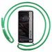 Tumundosmartphone Transparante beschermhoes om op te hangen voor Google Pixel 7a 5G met trekkoord, watergroen