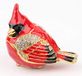 SEVENBEES Kardinaal Vogel Trinket Doos Metalen Geëmailleerde Dieren Beeldjes Verzamelbare Bruiloft Sieraden Ring Houder Organizer - Moederdag Geschenken