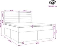 vidaXL Boxspringbed met matras met hoofdeinde Taupe 160 x 200 cm Stof