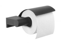 Tiger Bold Toiletrolhouder met klep - Zwart