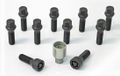 H&R Wielboutenset konisch M14x1.50 - Lengte 28mm - Zwart - 10 stuks - incl. wielsloten