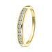 Lucardi Dames Ring Goudkleurig Zirkonia Swarovski Echt Zilver