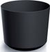 Prosperplast Plantenpot/bloempot Babylon - kunststof - buiten/binnen - antraciet grijs - D20 x H20 cm