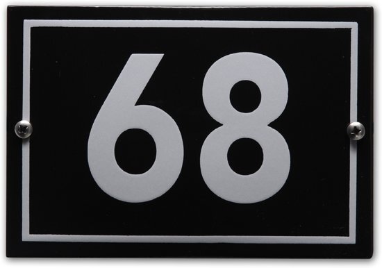 EmailleDesignÂ® Huisnummer model Phil nr. 68